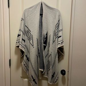 Poncho style sweater